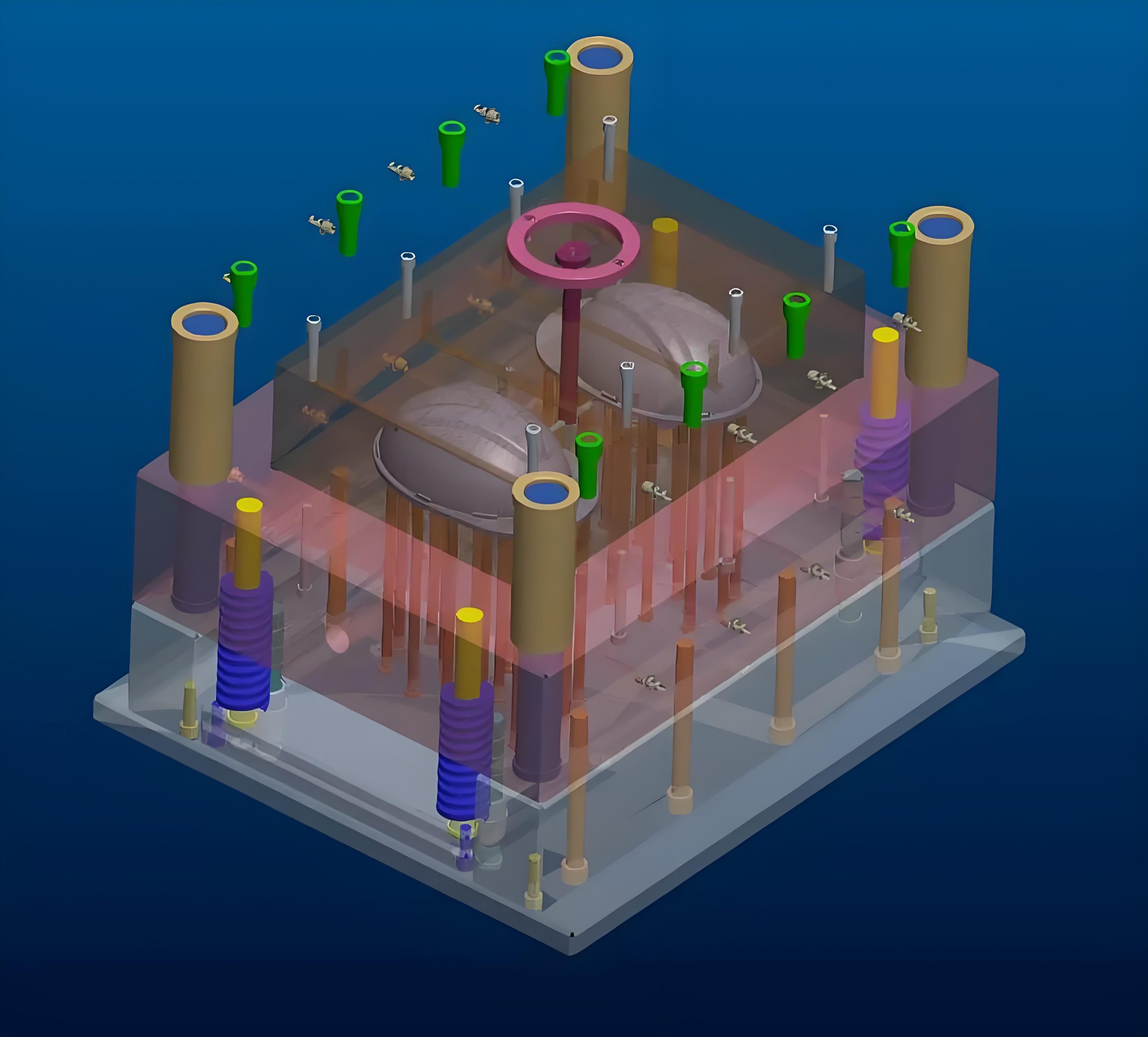 Injection mold design process visualization