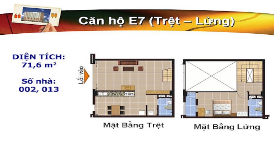 Thiết kế căn hộ E7 dự án Bàu Cát 2