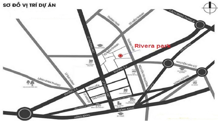 Vị trí căn hộ Rivera Park Thành Thái Quận 10
