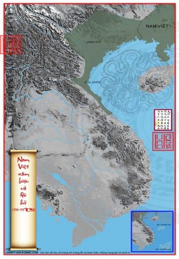 Bản đồ Nam Việt thời bị Trung Quốc đô hộ