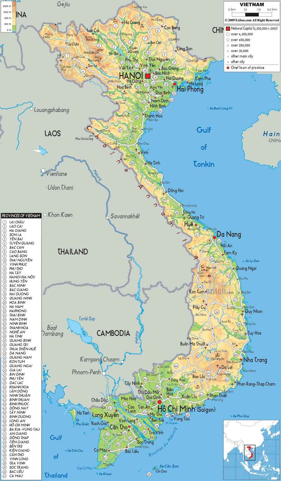 Bản đồ địa lý dân số Việt Nam