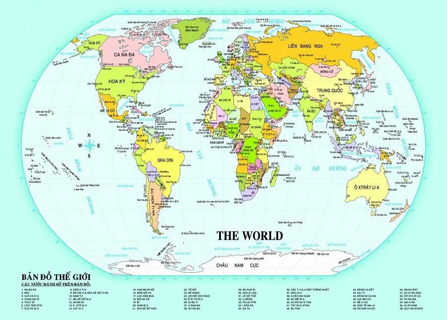 Bản đồ thế giới 2020