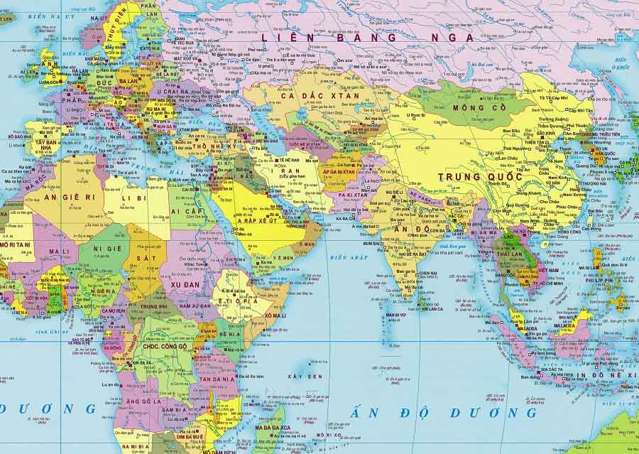 Bản đồ thế giới tiếng việt