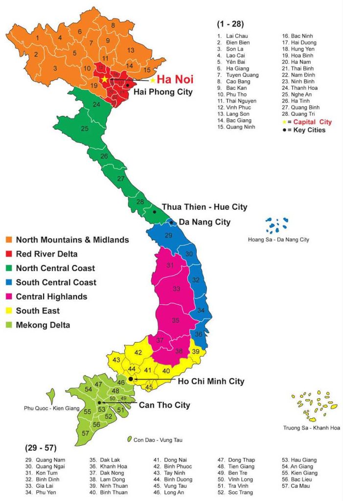 Các tỉnh thành Việt Nam