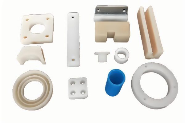 Plastic material samples with technical specifications