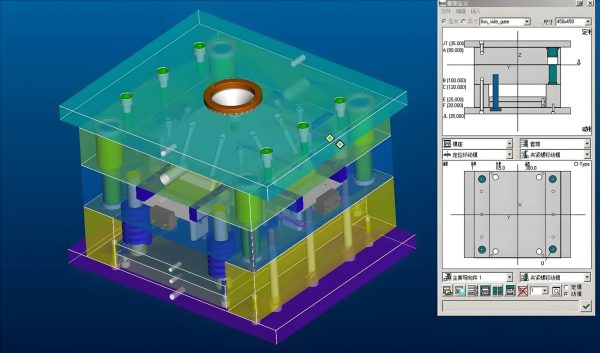 Conversion from 2D drawings to 3D models for injection molding