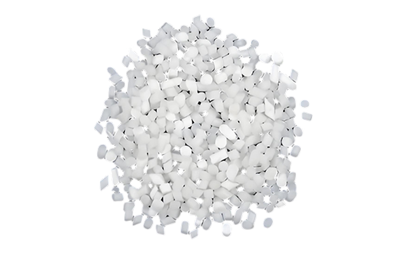 Various plastic resin pellets used in plastic injection molding